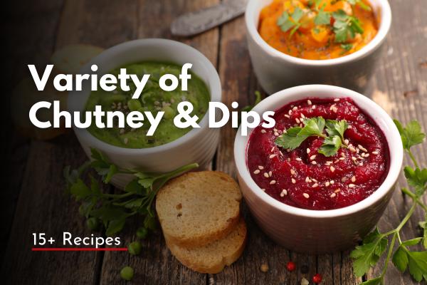 Variety of Chutney & Dips cover
