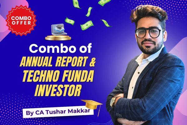 Combo of Annual report and Technofunda investor cover