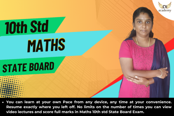 10th Std Maths - State Board cover