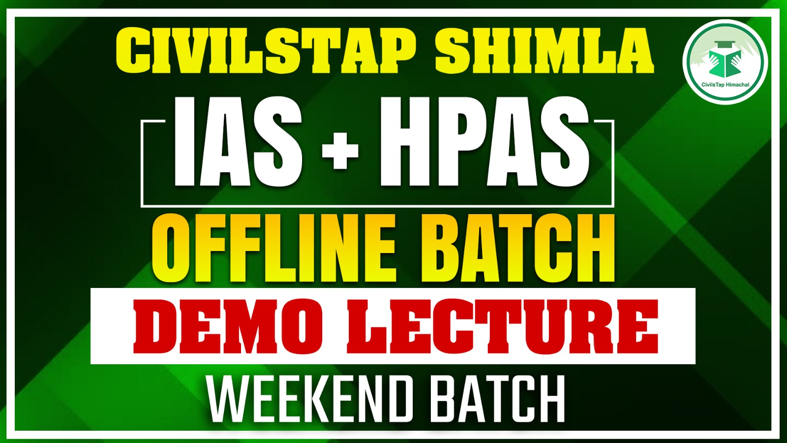 HPAS OFFLINE/LIVE Weekend BATCH Demo Lectures cover