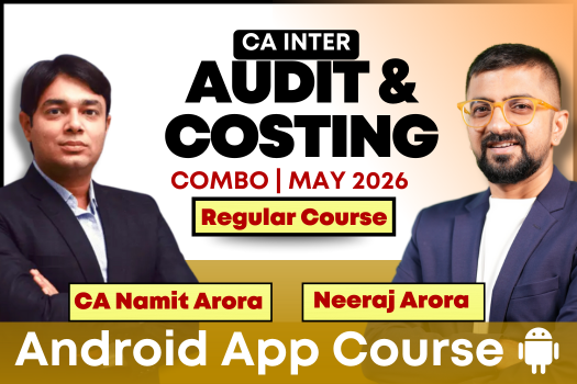 CA Inter Audit & Costing Combo for May 2026 | Android App | Neeraj Arora & CA Namit Arora cover