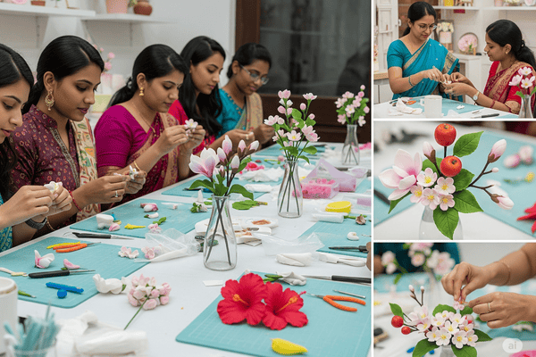 Gum Paste Flowers:Apple Blossom,Magnolia,Hibiscus : Gumpaste Recipe cover