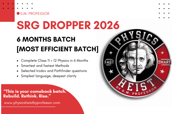 SRG 6 MONTHS DROPPER BATCH JEE 2026 cover