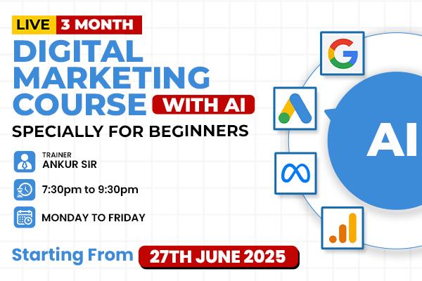 27th June - Live Special Digital Marketing with AI for Beginners cover