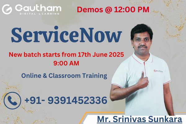 ServiceNow Live Classes : New Batch Starts from 17th June 2025 9:00 AM cover