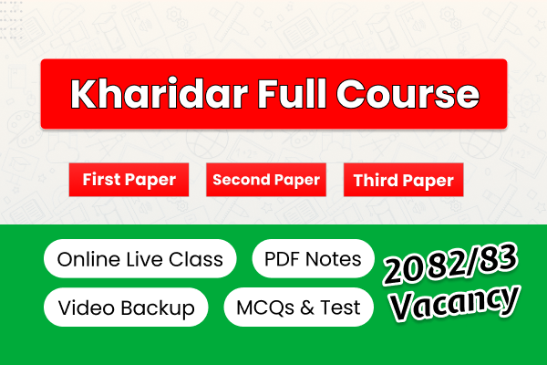Kharidar Full Course Bundle | General Administration | English Medium | Asar Batch 2082 cover