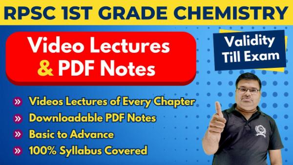 Video Lectures RPSC PGT (1st Grade) Chemistry (Validity Till Exam) cover
