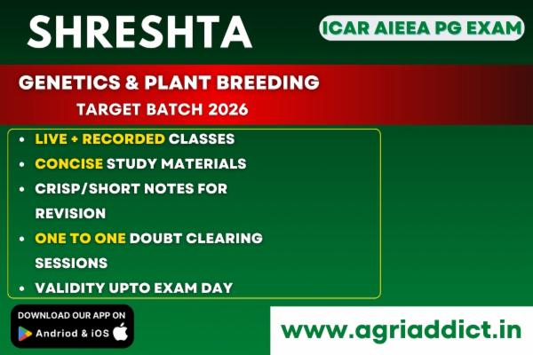 Genetics and Plant Breeding Complete Paid Course-2026 for ICAR AIEEA PG EXAM cover