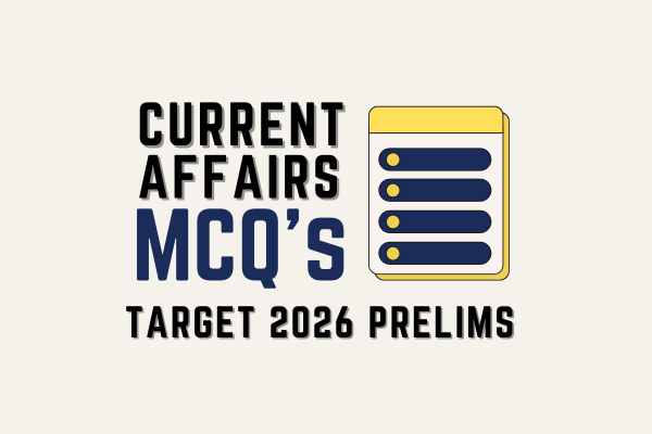 Current Affairs MCQ's cover