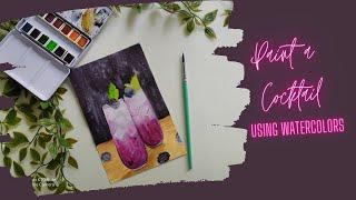 Blackberry Mojito using watercolors cover