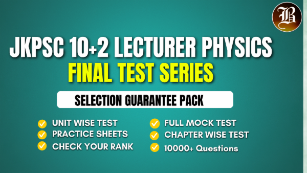 JKPSC 10+2 LECTURER PHYSICS SELECTION GUARANTEE PACK cover