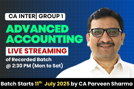 CA Inter Advanced Accounting (Recorded Live Streaming Batch ) For Jan & May 26 Exams By CA Parveen Sharma cover