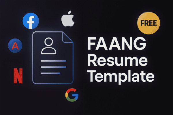 FAANG resume template (free) cover
