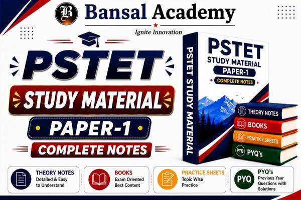 STUDY MATERIAL PSTET PAPER-1 RECORDED