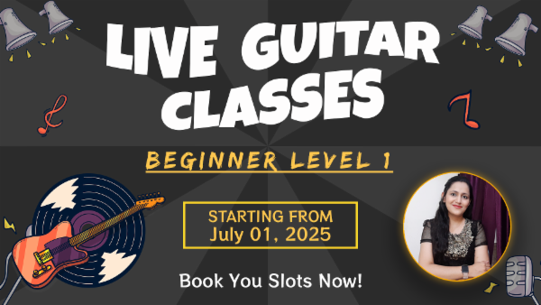 JULY 2025 - LIVE GUITAR CLASSES - pre - Bookings open cover