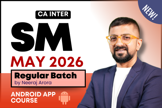 CA Inter SM Regular Batch for May 2026 - Android App Classes cover