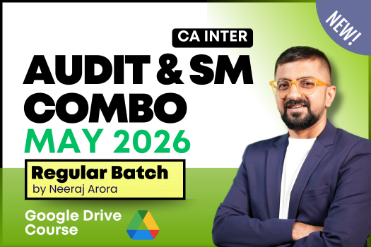 CA Inter Audit & SM Regular Batch Combo for May 2026 - Google Drive Classes cover