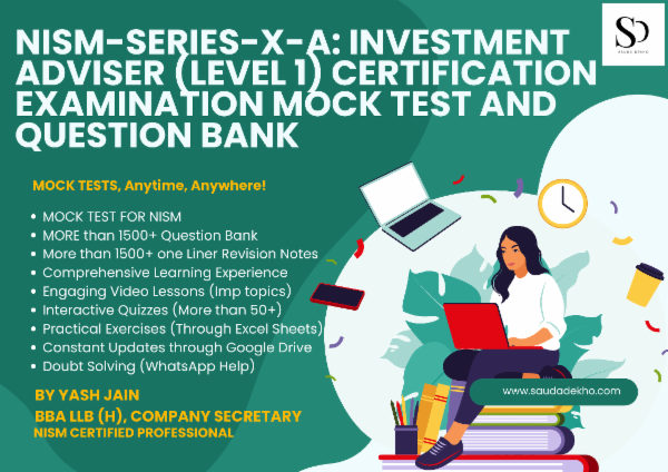NISM-Series-X-A: Investment Adviser (Level 1) Certification Examination Mock Test and Question Bank cover