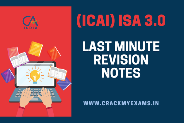 (ICAI) ISA 3.0 - Last Minute Smart Revision Notes cover