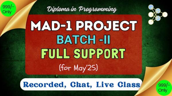 MAD - 1 Project | Batch-II | May'25 cover