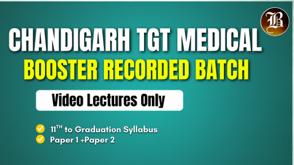 CHANDIGARH TGT MEDICAL BOOSTER RECORDED BATCH cover