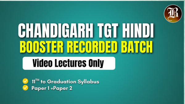 CHANDIGARH TGT HINDI BOOSTER RECORDED BATCH cover