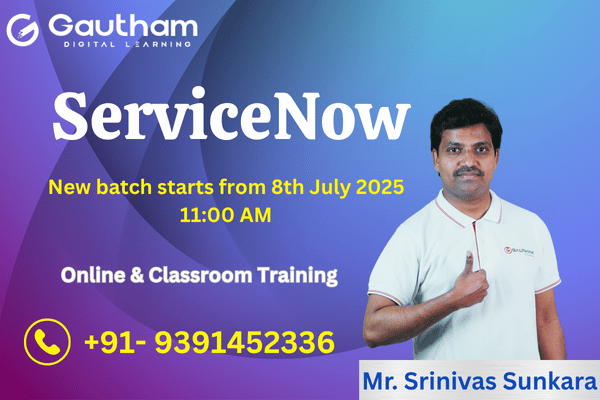 ServiceNow Live Classes : New Batch Starts from 8th July 2025 11:00 AM cover