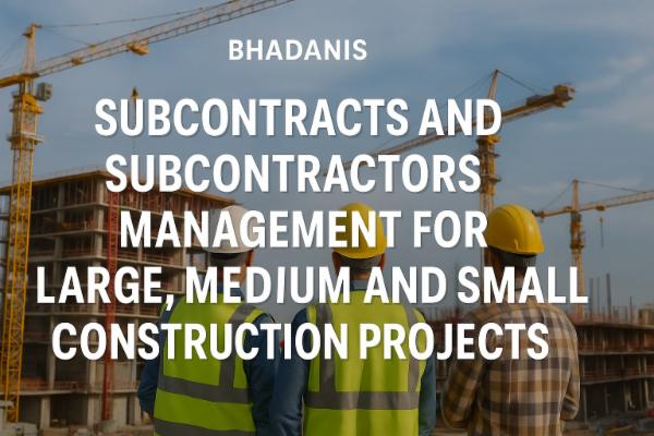 SUBCONTRACTS AND SUBCONTRACTORS MANAGEMENT FOR LARGE, MEDIUM AND SMALL CONSTRUCTION PROJECTS cover