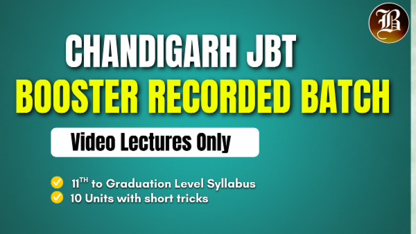 CHANDIGARH JBT BOOSTER RECORDED BATCH