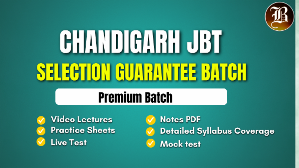 CHANDIGARH JBT SELECTION GUARANTEE BATCH cover