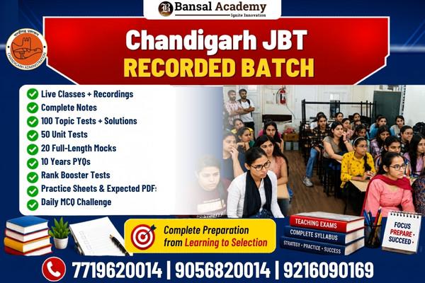 CHANDIGARH JBT RECORDED BATCH