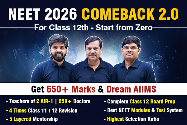NEET 2026 Comeback 2.0 for 12th cover