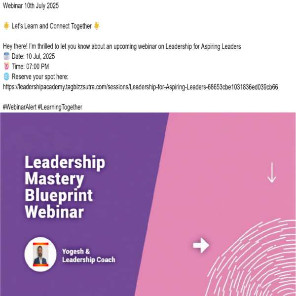 Recording - Leadership for Aspiring Leaders cover