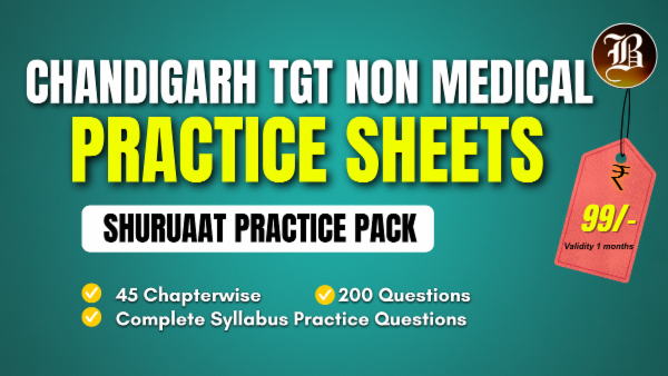 CHANDIGARH TGT NON MEDICAL SHURUAAT PRACTICE SHEETS PACK cover