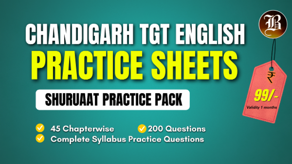 CHANDIGARH TGT ENGLISH SHURUAAT PRACTICE SHEETS PACK cover