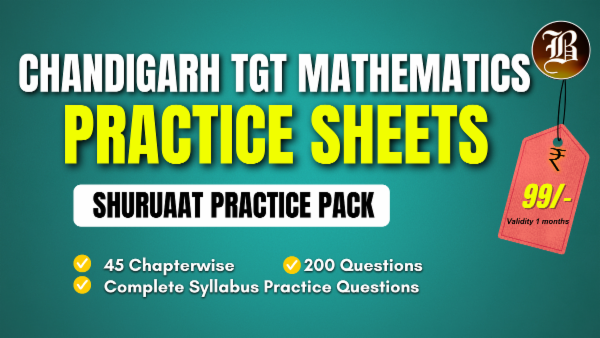 CHANDIGARH TGT MATHEMATICS SHURUAAT PRACTICE SHEETS PACK cover