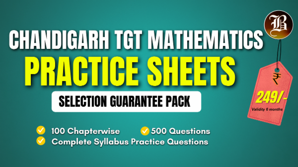 CHANDIGARH TGT MATHEMATICS SELECTION GUARANTEE PRACTICE SHEETS PACK cover