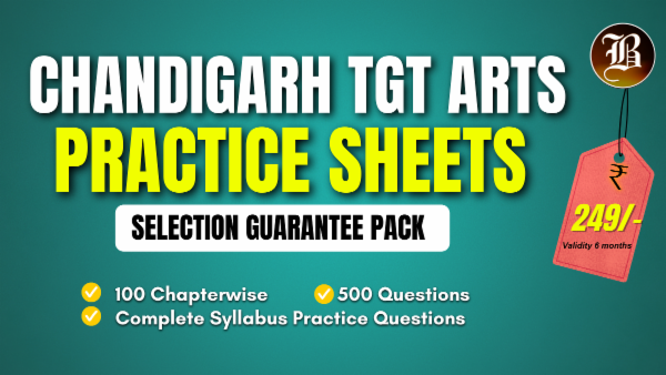 CHANDIGARH TGT ARTS SELECTION GUARANTEE PRACTICE SHEETS PACK cover