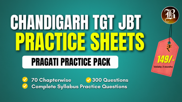 CHANDIGARH TGT JBT PRAGATI PRACTICE SHEETS PACK cover