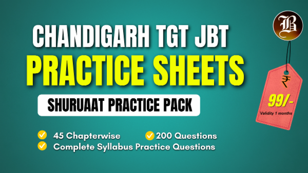 CHANDIGARH TGT JBT SHURUAAT PRACTICE SHEETS PACK cover