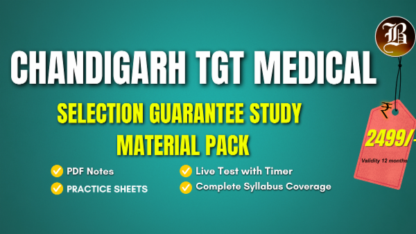 CHANDIGARH TGT MEDICAL SELECTION GUARANTEE STUDY MATERIAL PACK cover