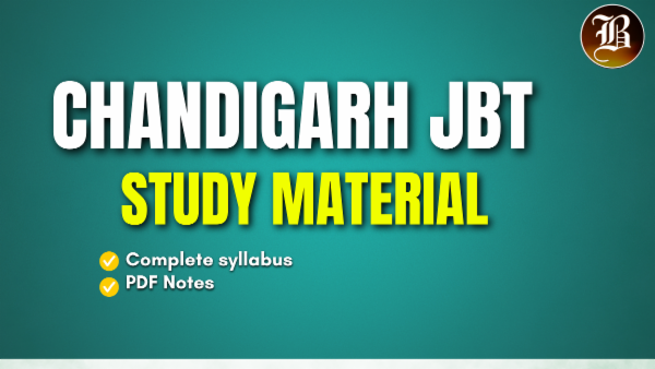 CHANDIGARH JBT SELECTION GUARANTEE STUDY MATERIAL PACK cover