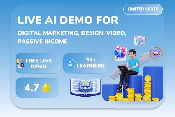 Live AI Demo: Digital Skills + Passive Income for Beginners & Housewives cover