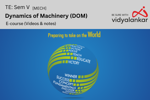 Dynamics of Machinery [DOM] Dec. '25 E Course cover