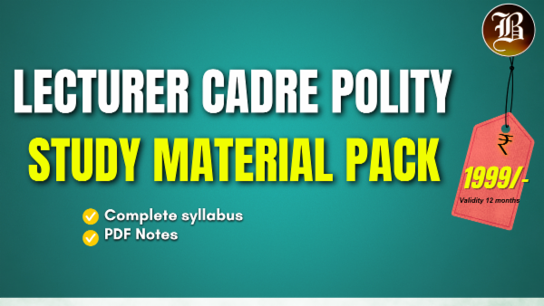 LECTURER CADRE POLITY STUDY MATERIAL PACK cover