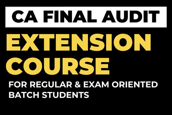 CA Final Audit Extension for Regular and Exam Oriented Students cover