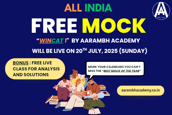 AII India Free Mock By Aarambh for CAT 2025 : WINCAT Mock 1 cover