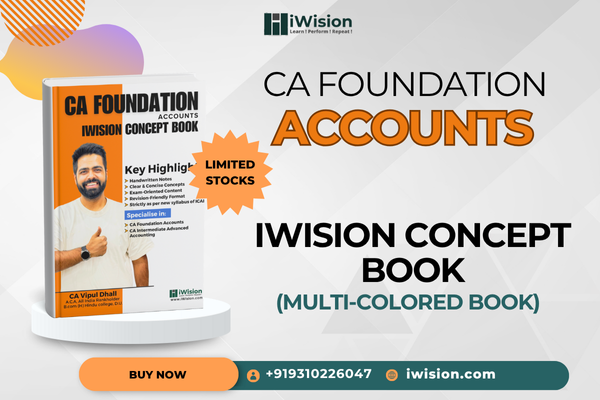 CA Foundation Accounts - Concept Book (Multi-Colored Book) cover
