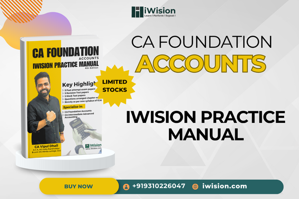 CA Foundation Accounts - iWision Practice Manual cover
