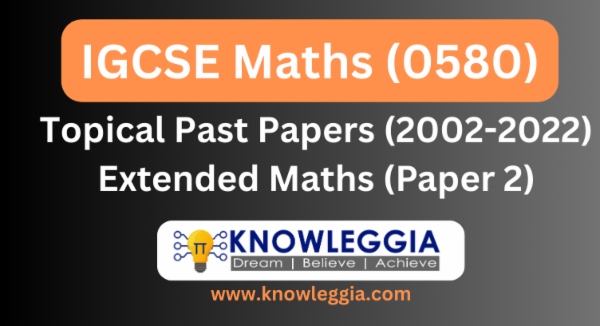 IGCSE Maths (0580) - Topical Papers - Paper 2 (Extended) cover